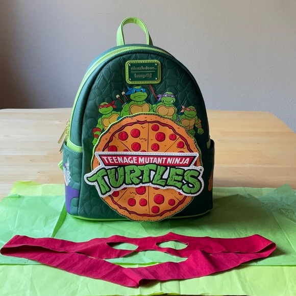 🐢🍕🐢 LOUNGEFLY TEENAGE MUTANT NINJA TURTLES BACKPACK 🍕🐢🍕 NWT 🐢🍕🐢 - Picture 4 of 16